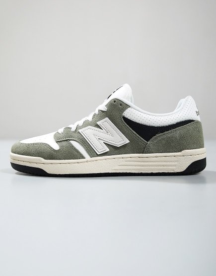 New Balance 480 Trainers Dark Olivine/Sea Salt