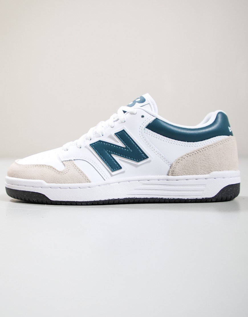 New Balance 480 Trainers White/Medusa Green