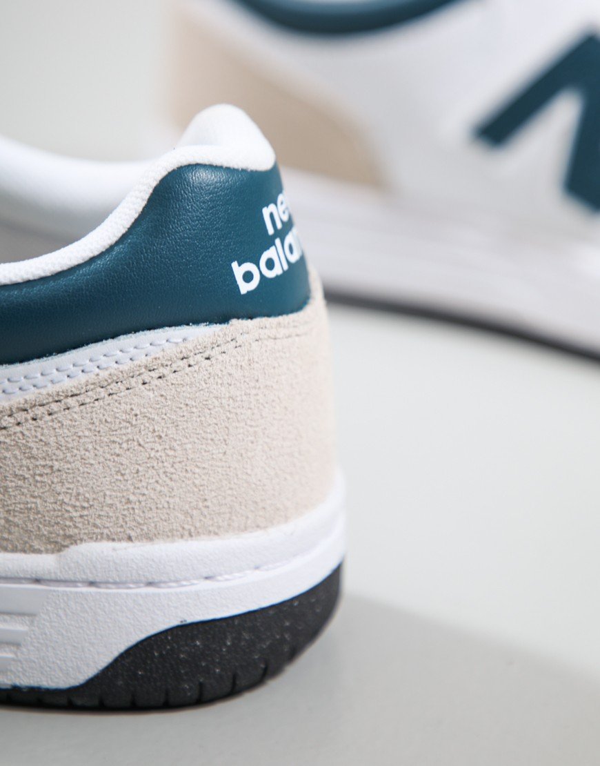 New Balance 480 Trainers White/Medusa Green