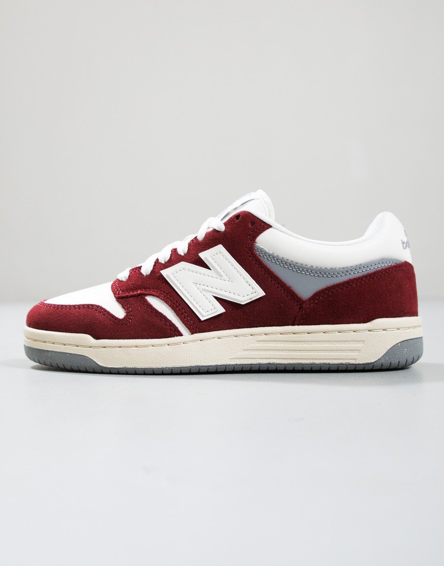 New Balance 480P Trainers Classic Crimson/Sea Salt