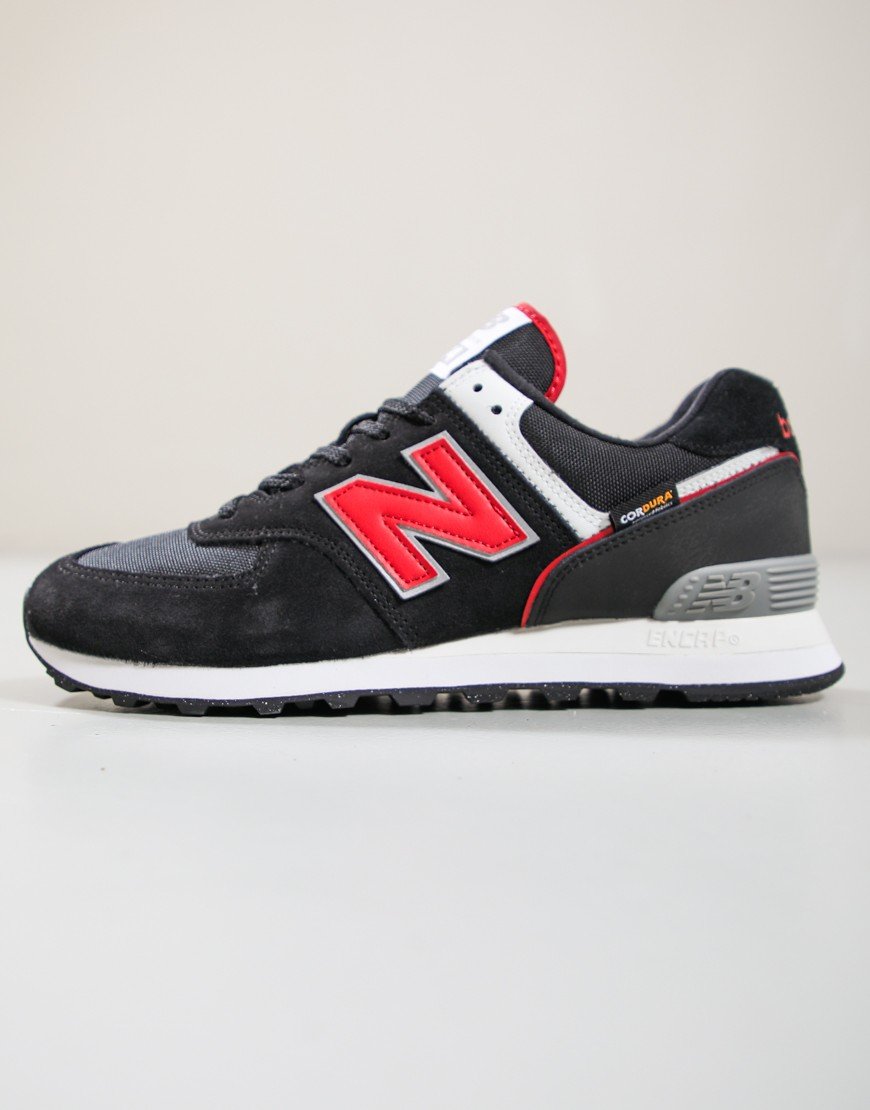 New Balance U574 V2 Trainers Black/NB White