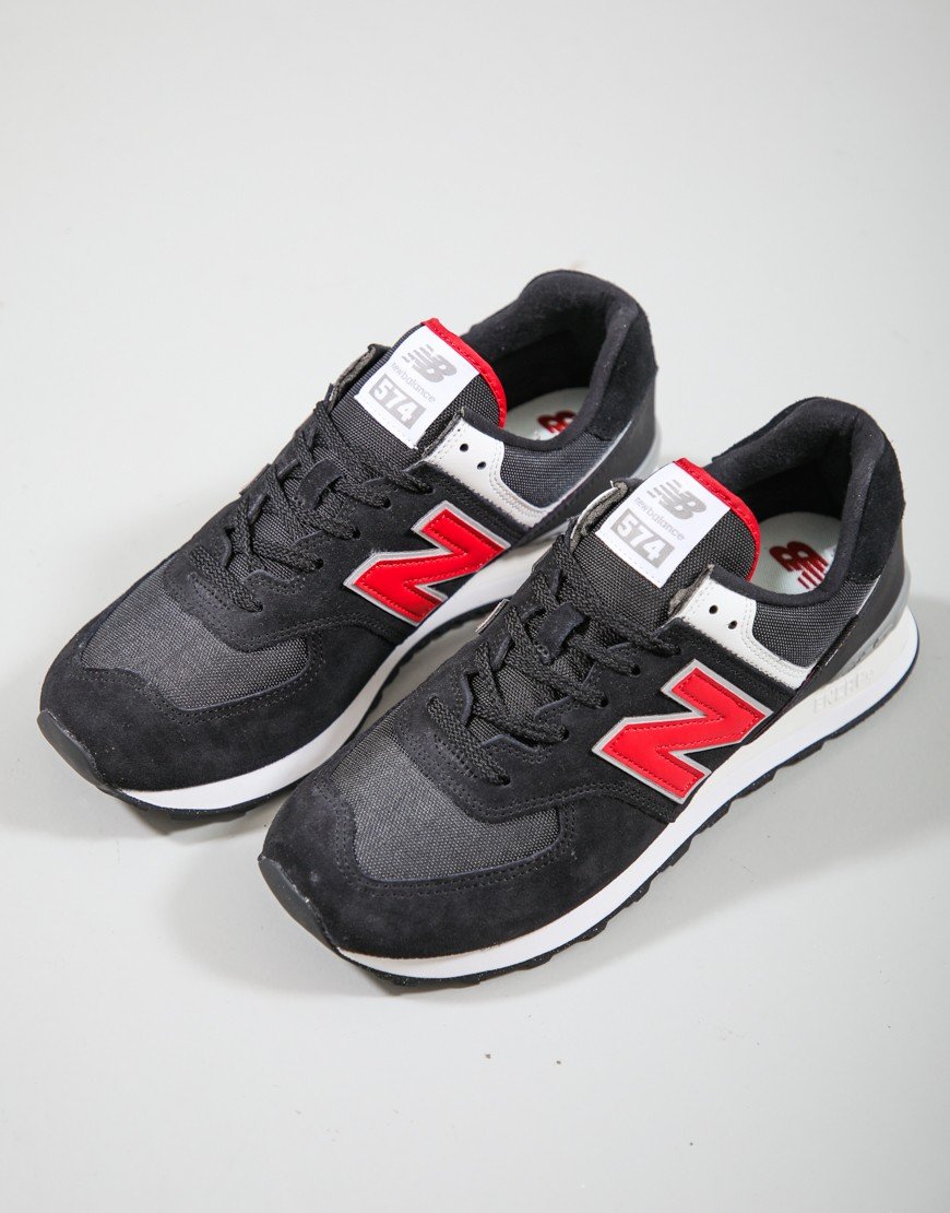 New Balance U574 V2 Trainers Black/NB White