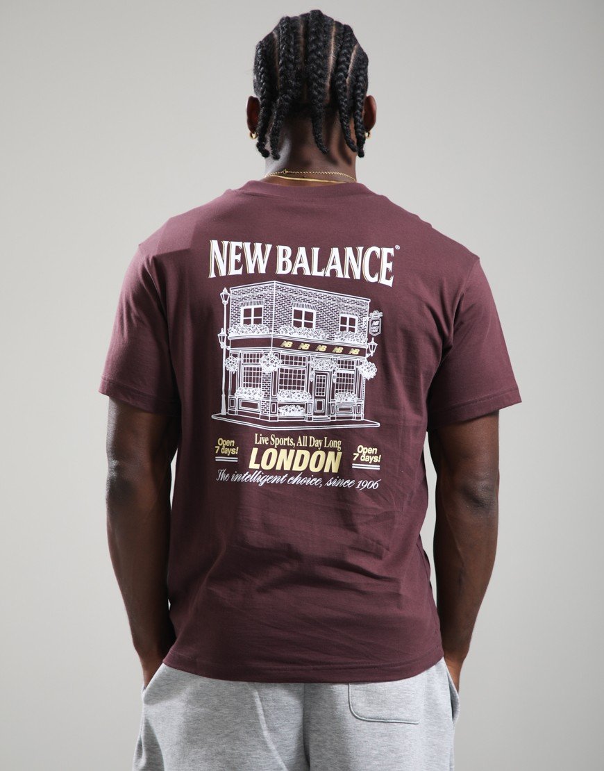 New Balance Grab A Bite London T-Shirt Cherry Leather