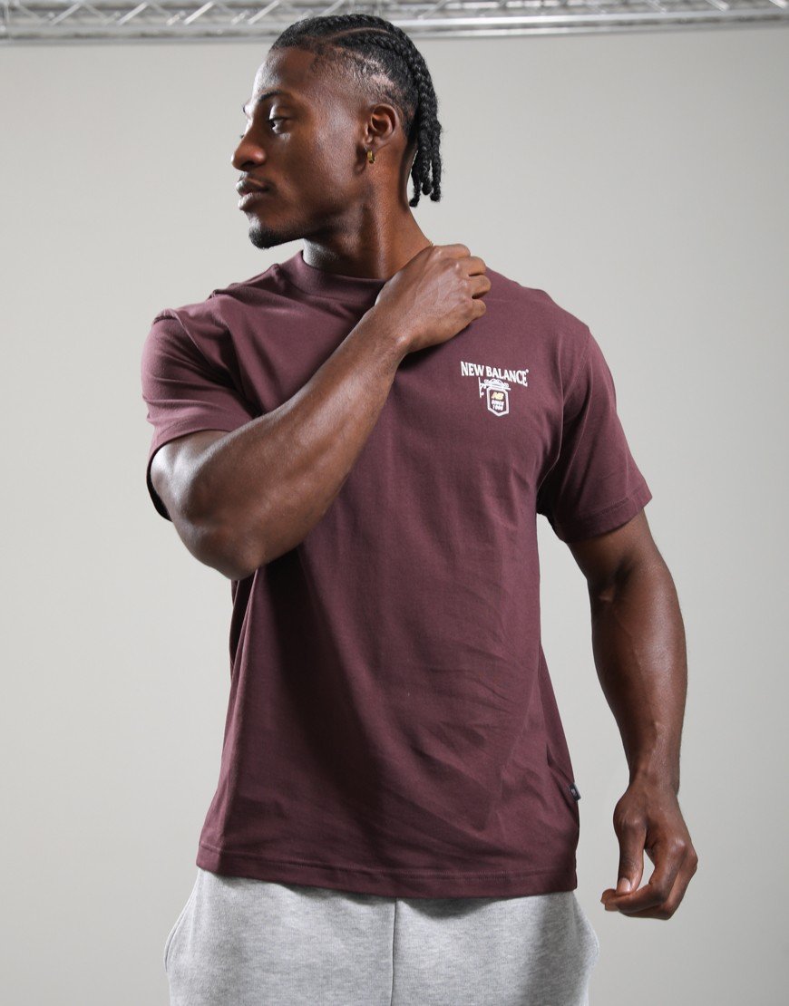 New Balance Grab A Bite London T-Shirt Cherry Leather