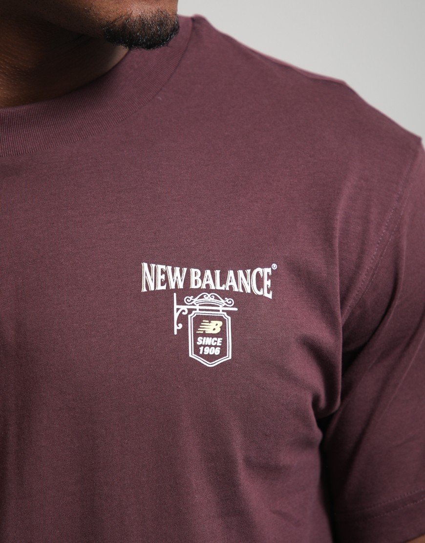 New Balance Grab A Bite London T-Shirt Cherry Leather