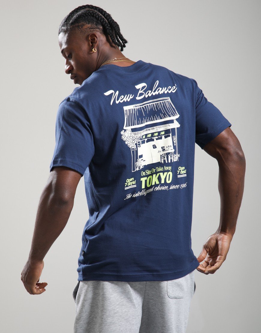 New Balance Grab A Bite Tokyo T-Shirt NB Navy