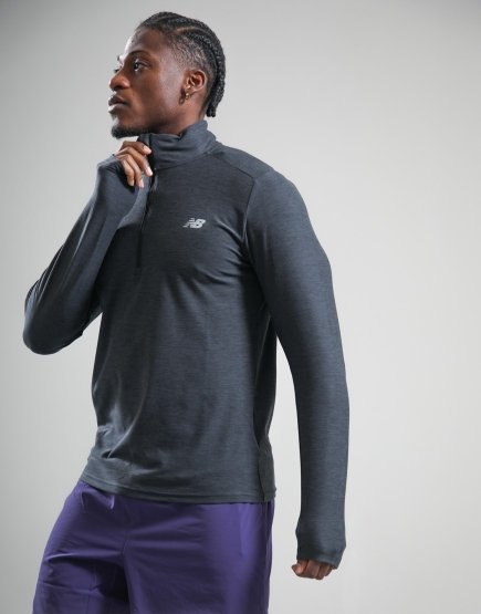 New Balance Space Dye 1/4 Zip Black