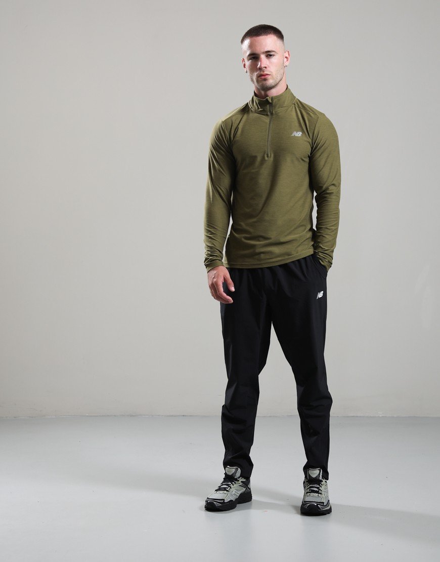 New Balance Space Dye 1/4 Zip Sport Green Heather