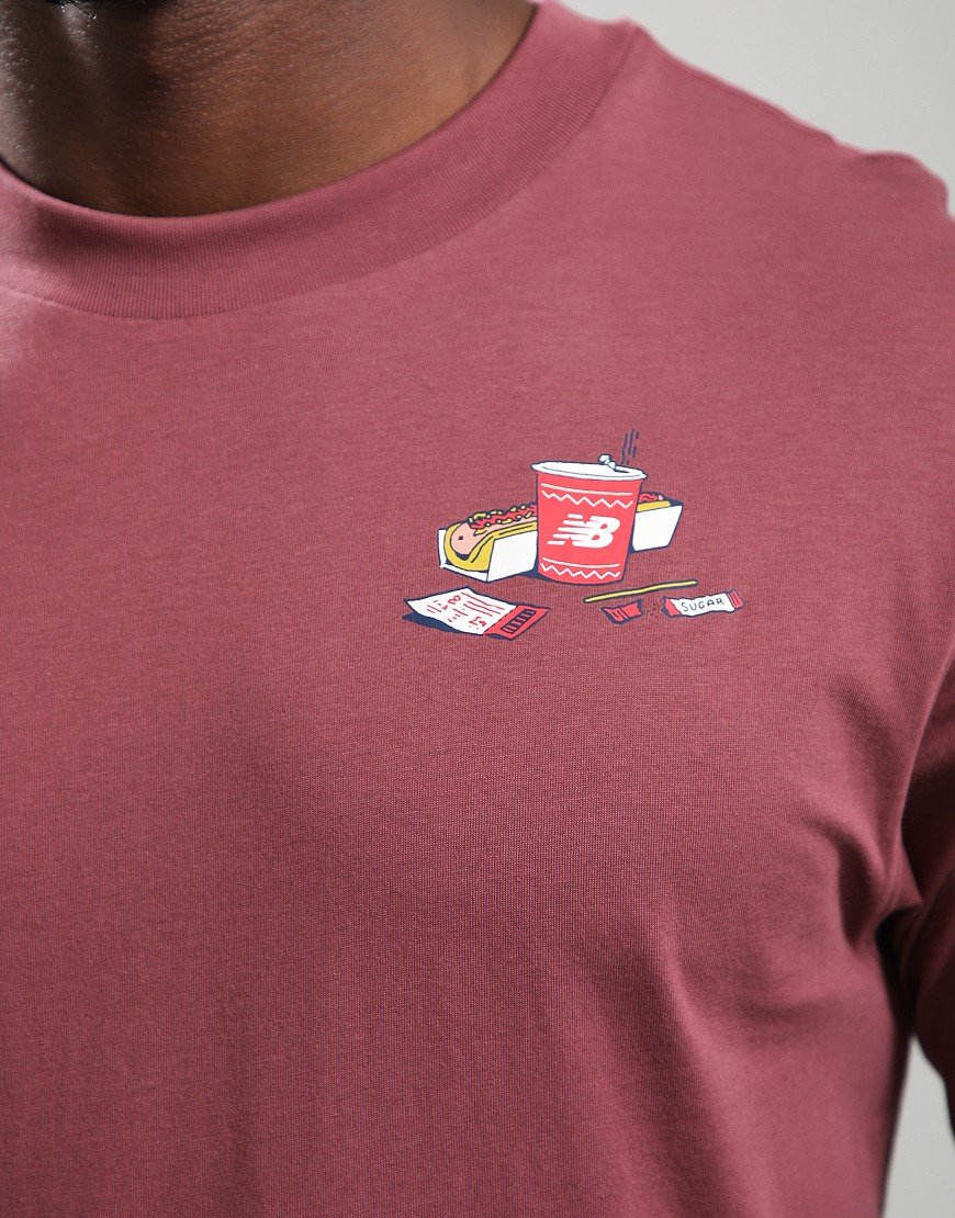 New Balance Spectator T-Shirt Washed Burgundy