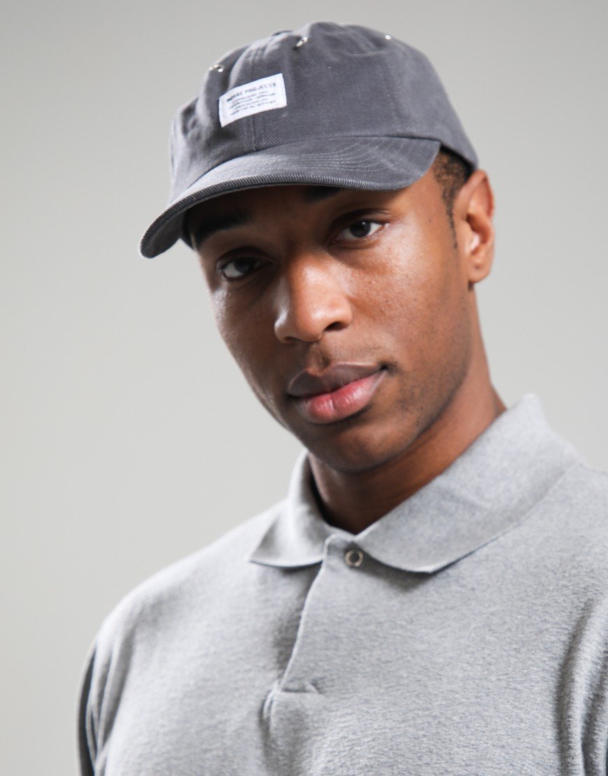 Norse Projects Bull Twill Denim 6 Panel Cap Graphite