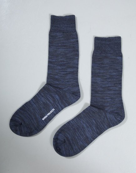 Norse Projects Bykle Heavy Cotton Twist Sock Dark Blue
