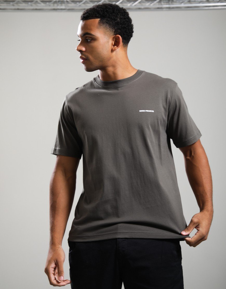 Norse Projects Dyrehaven Organic Logo Print T-Shirt Beluga