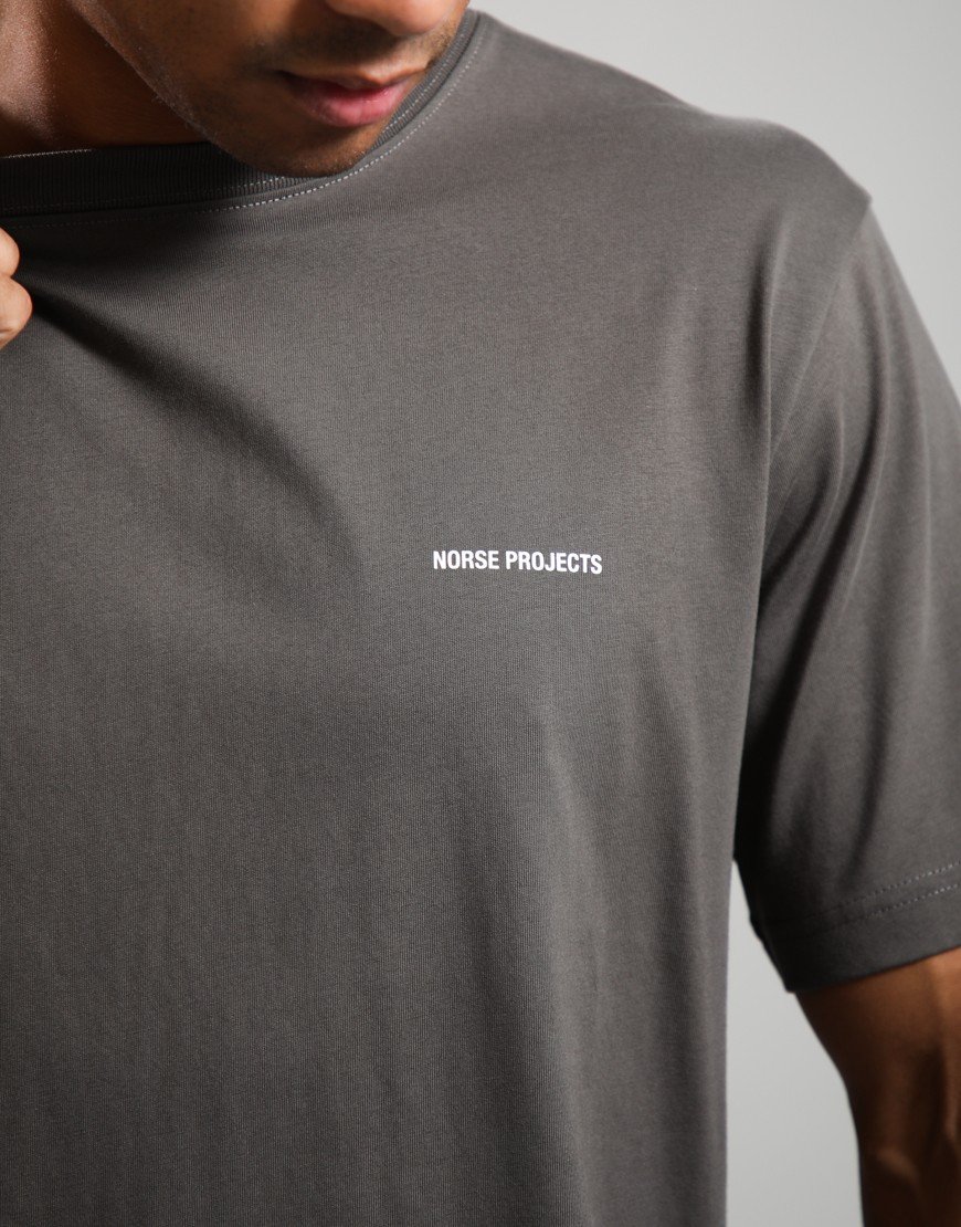 Norse Projects Dyrehaven Organic Logo Print T-Shirt Beluga