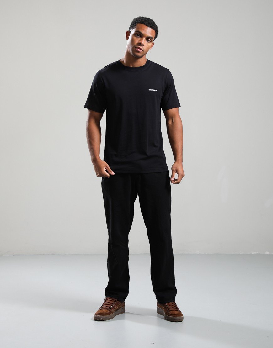 Norse Projects Dyrehaven Organic Logo Print T-Shirt Black