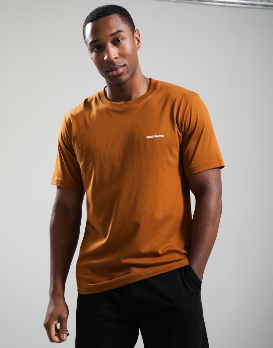 Norse Projects Dyrehaven Organic Logo Print T-Shirt Copper