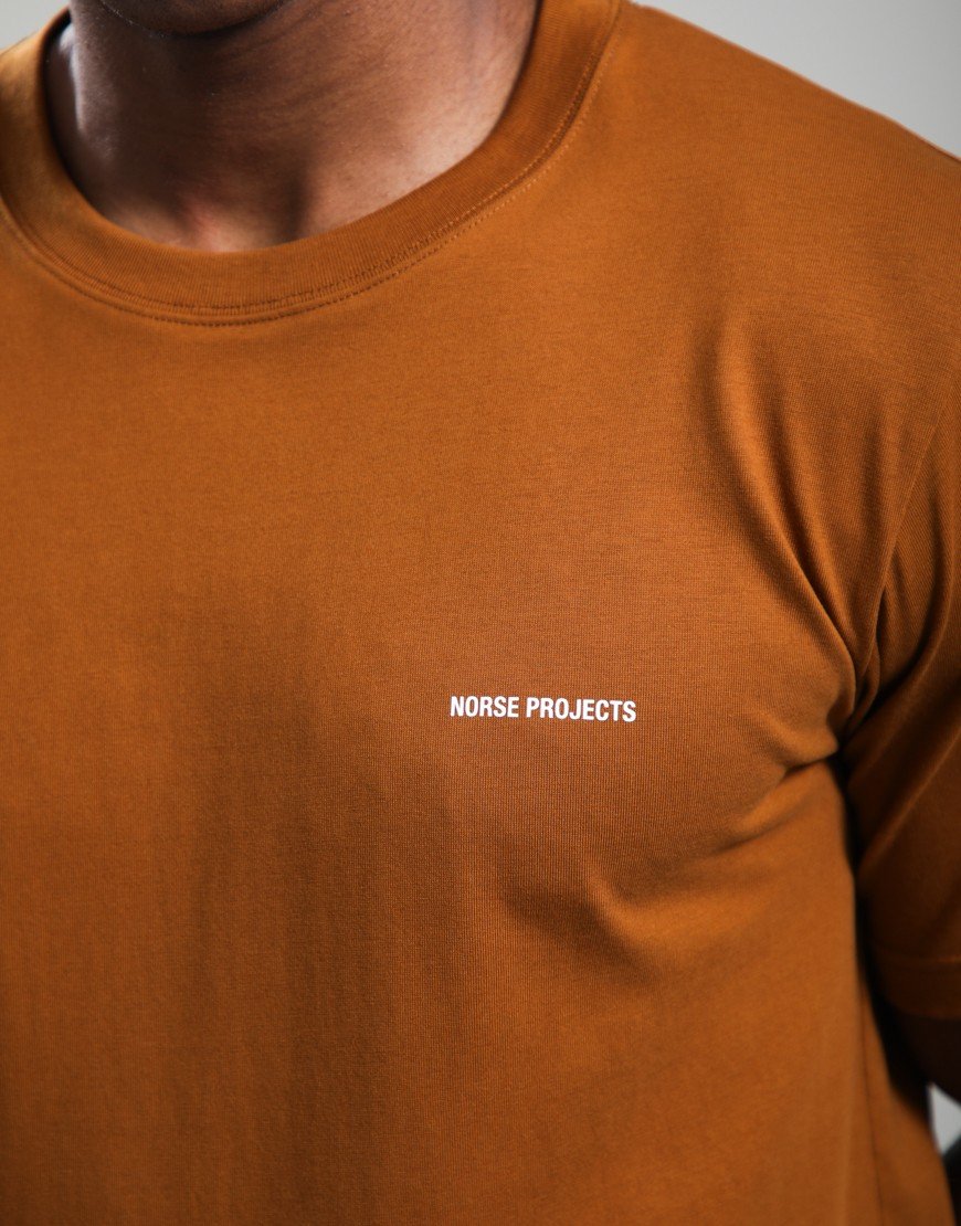 Norse Projects Dyrehaven Organic Logo Print T-Shirt Copper