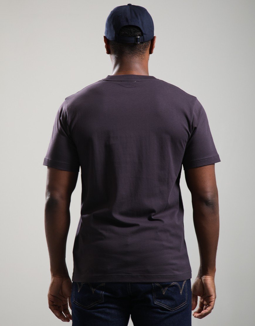 Norse Projects Dyrehaven Organic Logo Print T-Shirt Darkest Purple