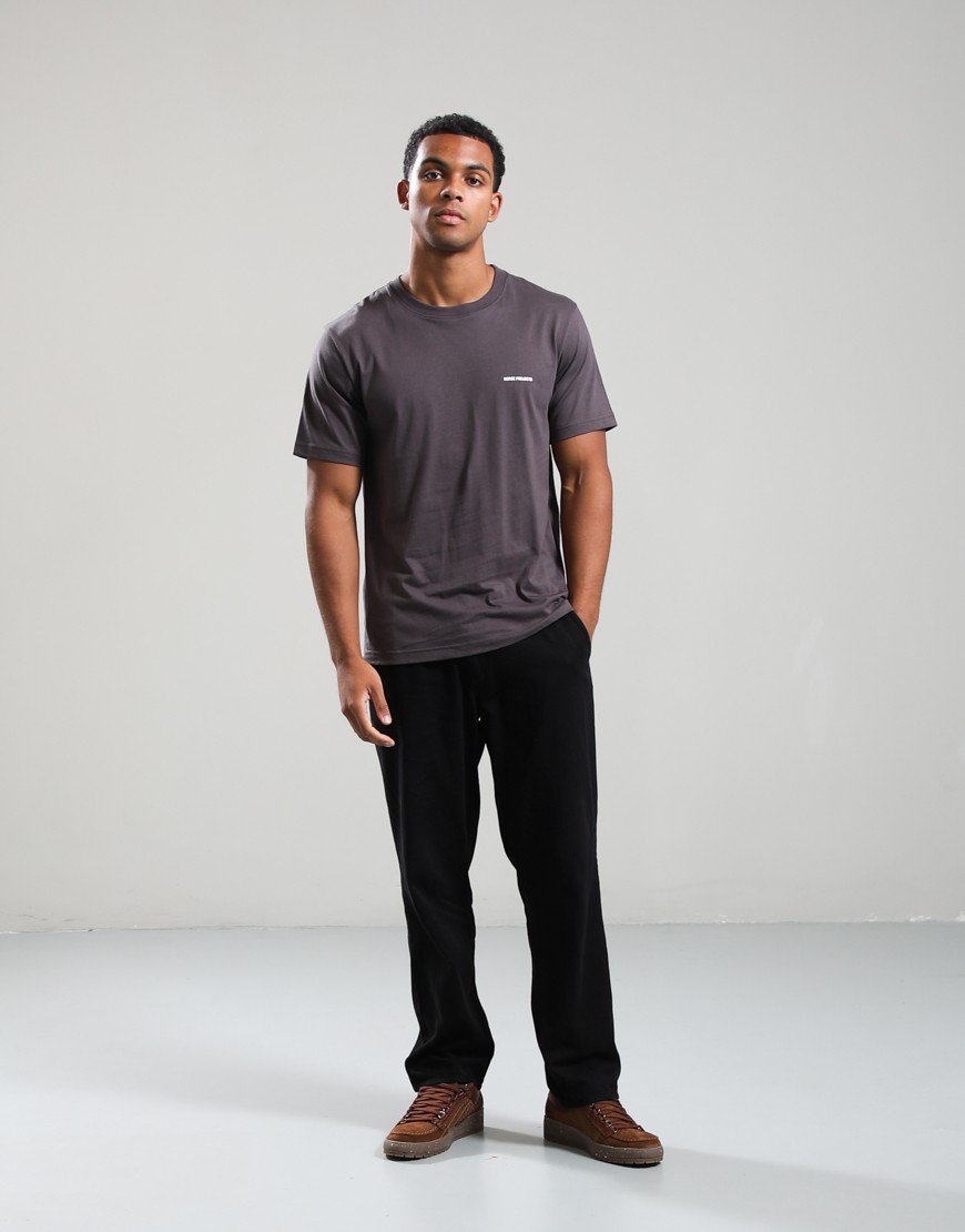 Norse Projects Dyrehaven Organic Logo Print T-Shirt Shale