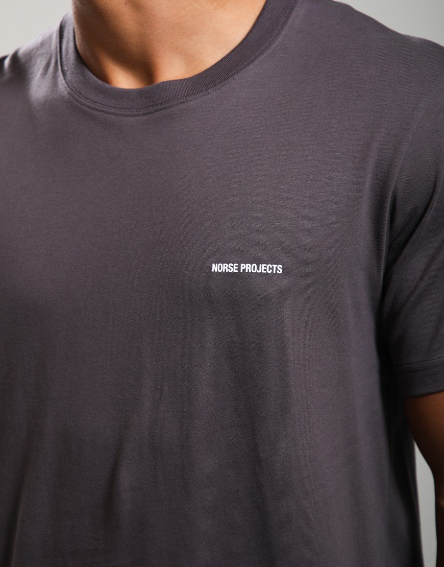 Norse Projects Dyrehaven Organic Logo Print T-Shirt Shale