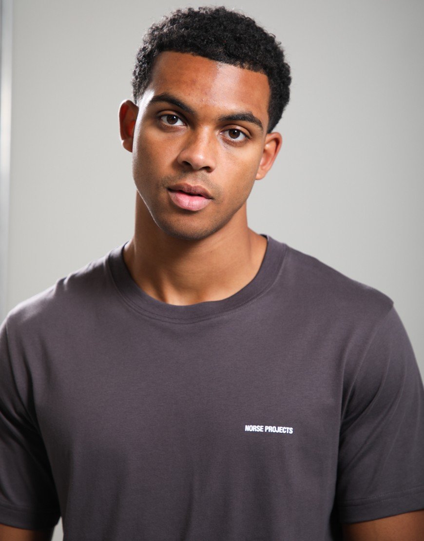 Norse Projects Dyrehaven Organic Logo Print T-Shirt Shale