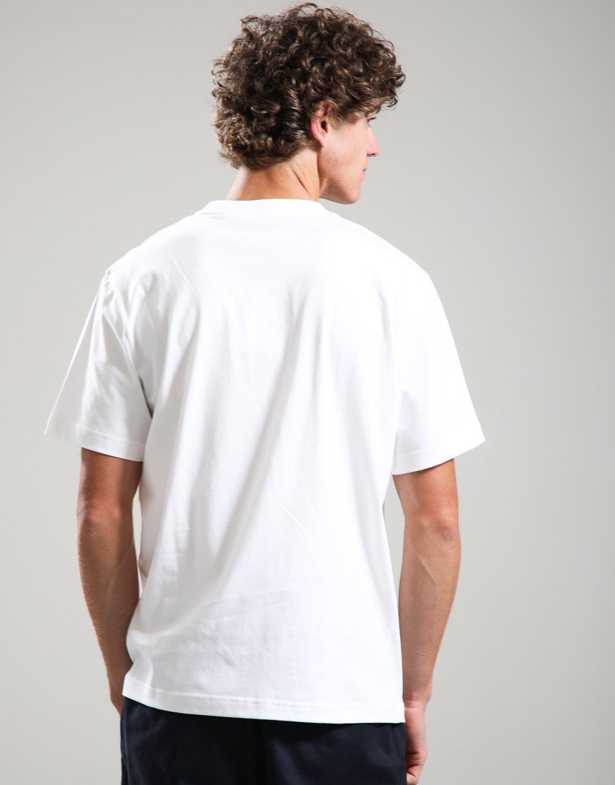 Norse Projects Dyrehaven Organic Logo Print T-Shirt White Aleutian Blue