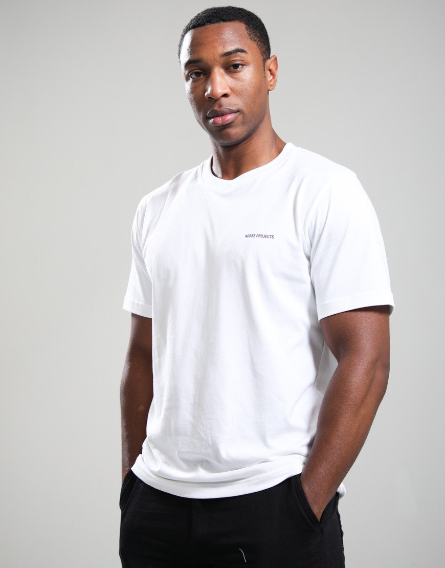 Norse Projects Dyrehaven Organic Logo Print T-Shirt White