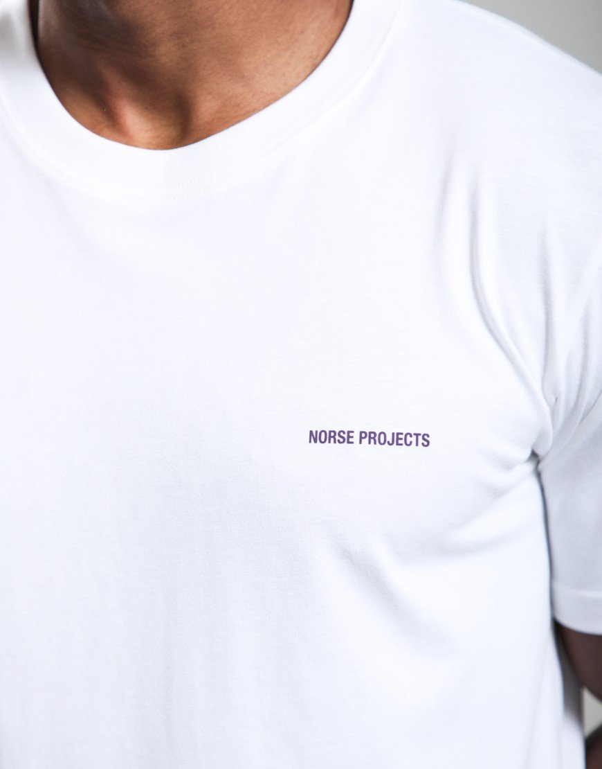 Norse Projects Dyrehaven Organic Logo Print T-Shirt White