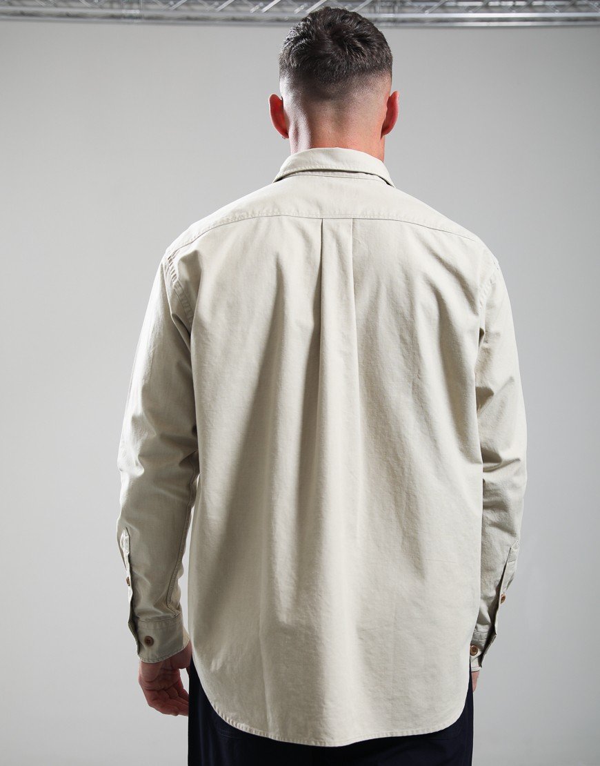 Norse Projects Espevik Faded Pigment Dyed Oversize Utility Shirt Tan
