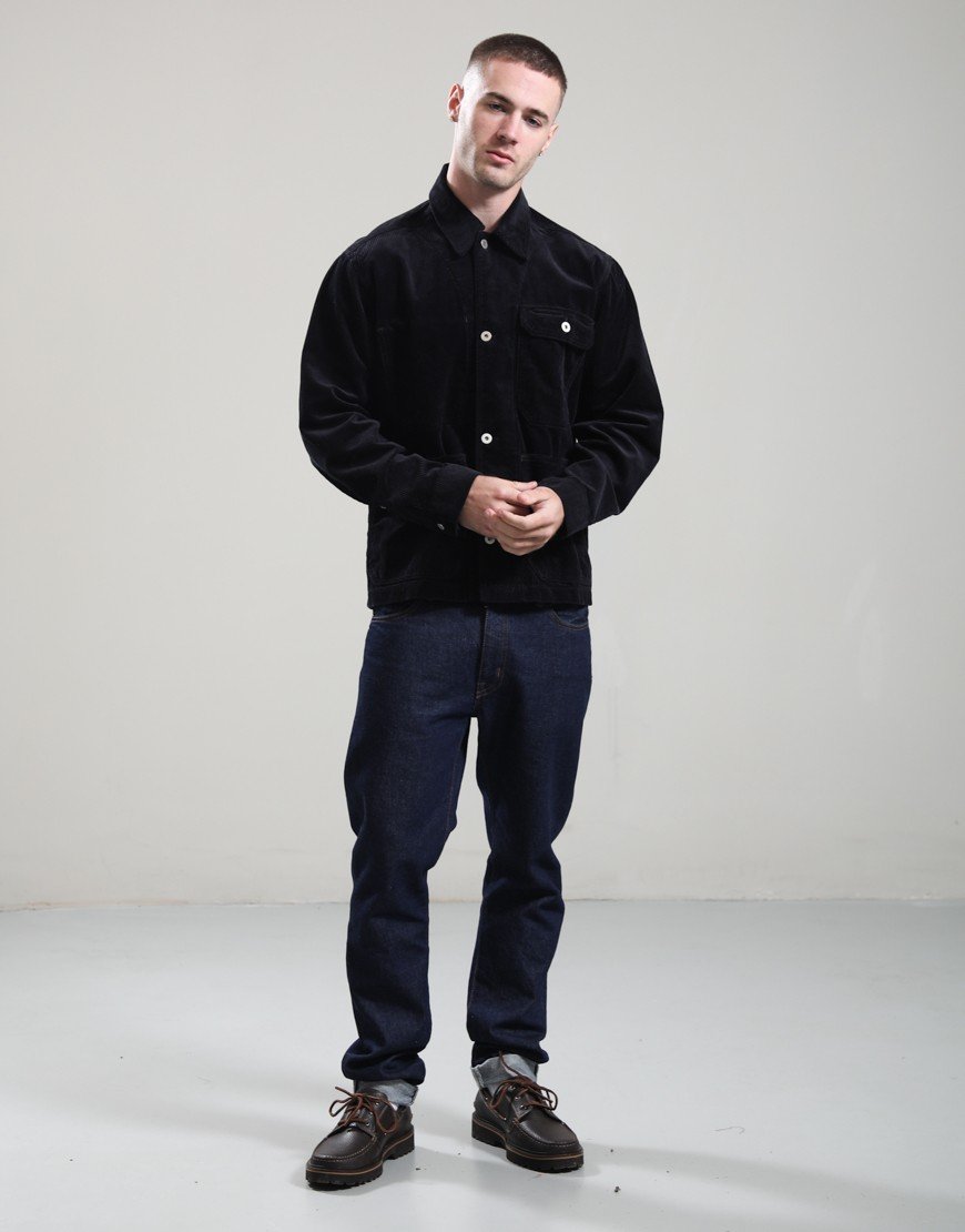 Norse Projects Vrigsted Wide Wale Corduroy Chore Jacket Dark Navy