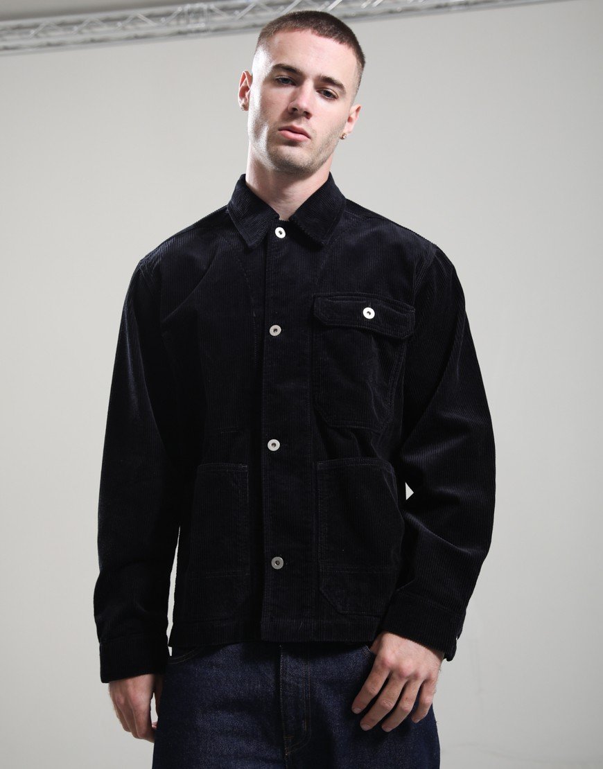 Norse Projects Vrigsted Wide Wale Corduroy Chore Jacket Dark Navy