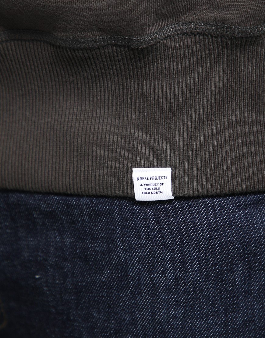 Norse Projects Gilja Fleece Sweat Beech Green