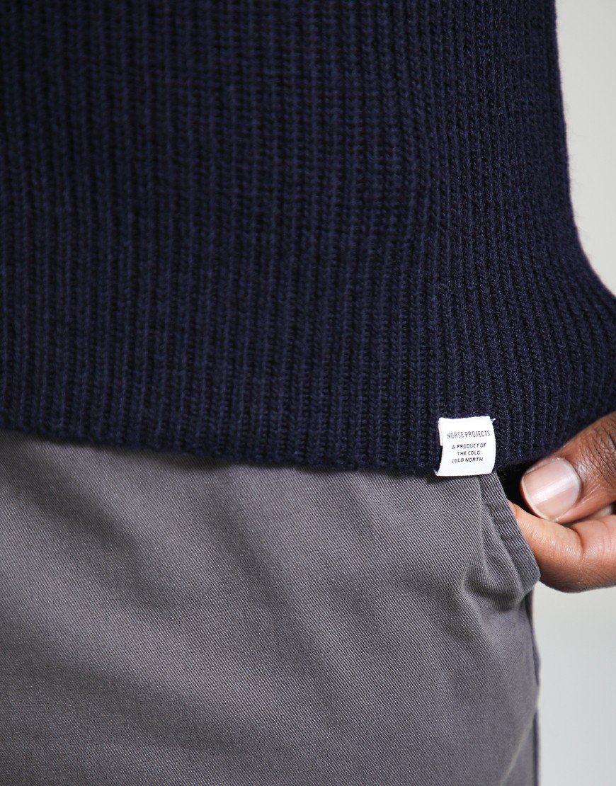 Norse Projects Hagen Knitted Jacket Dark Navy Norse Projects Hagen Knitted Jacket Dark Navy