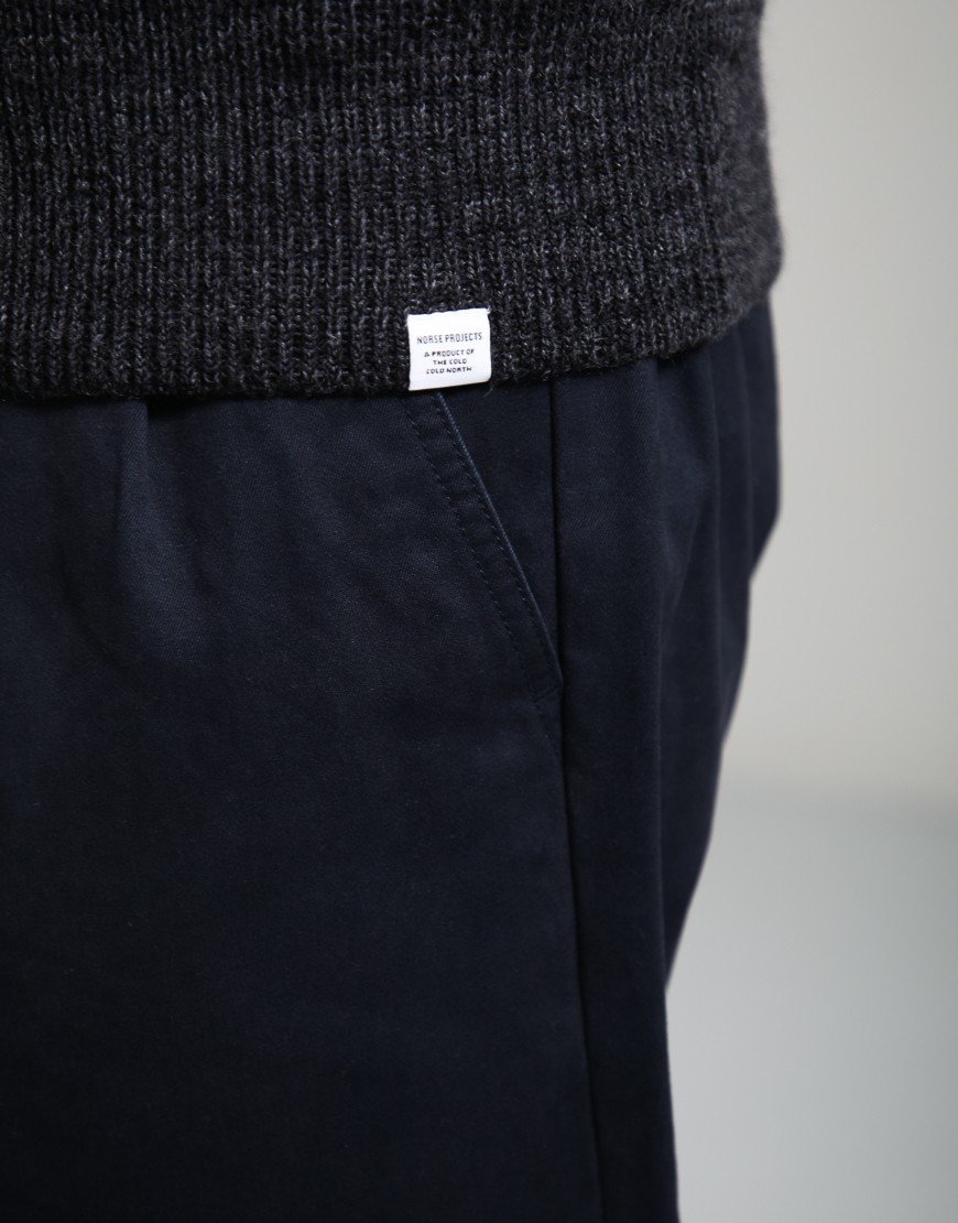 Norse Projects Hagen Wool Cotton Rib Full Zip Knit Dark Grey Melange