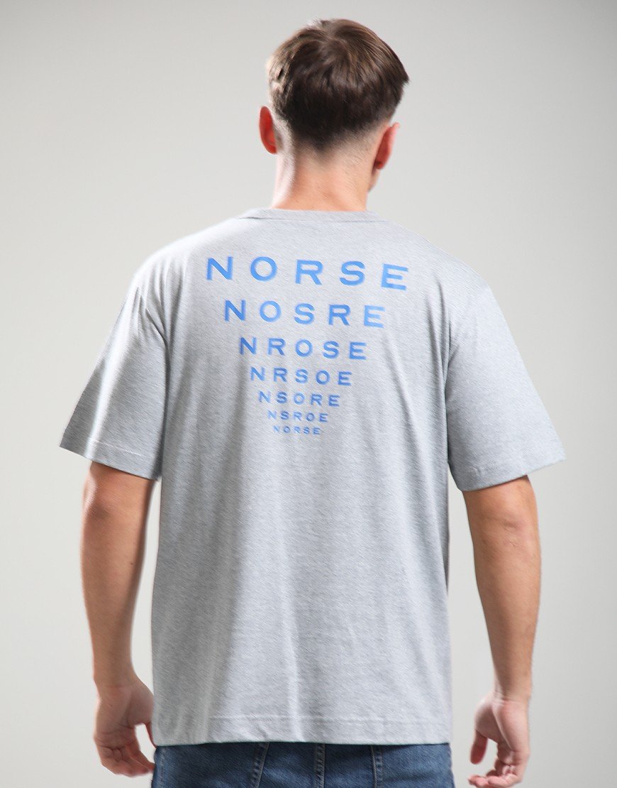 Norse Projects Holger Optic Print T-Shirt Grey Melange