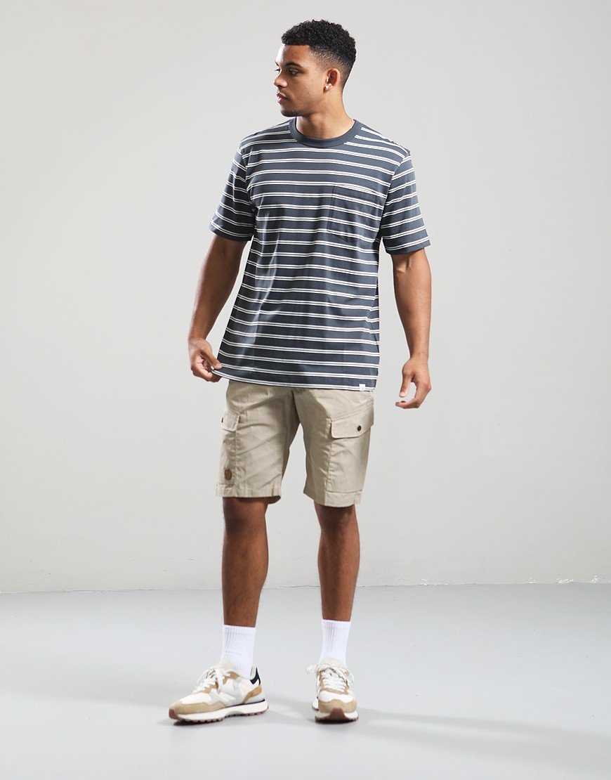 Norse Projects Holger Organic Sailor Stripe Pocket T-Shirt Battleship Grey