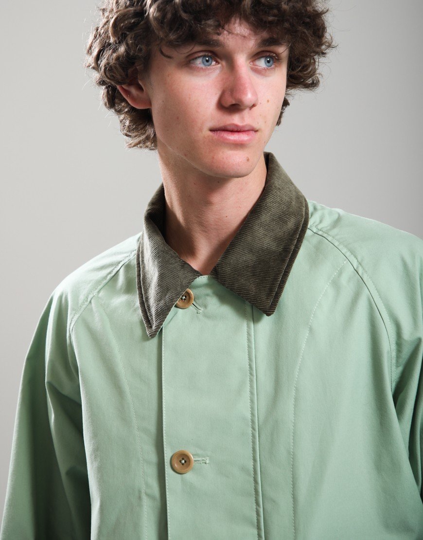 Norse Projects Holmen Wax Raglan Light Jacket Basil