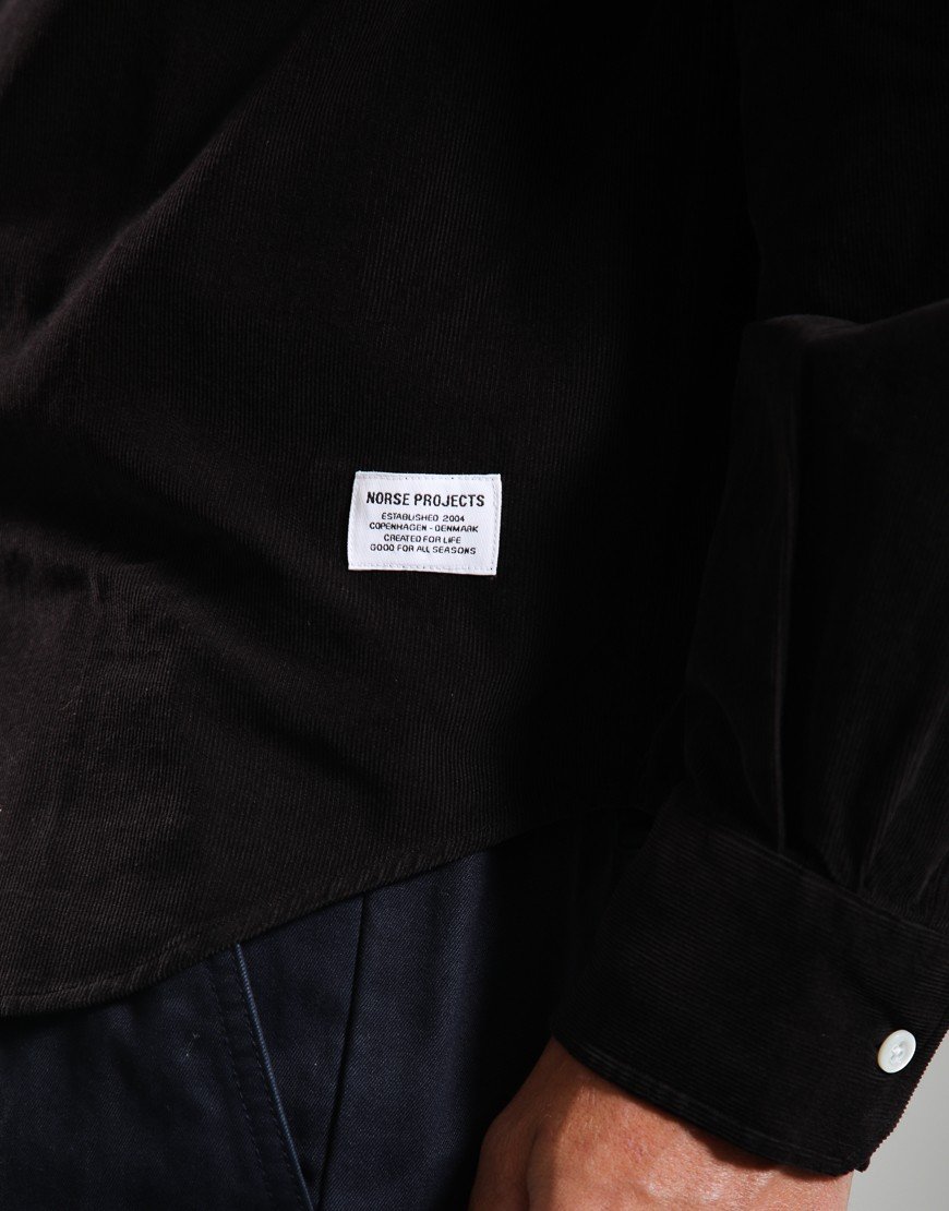 Norse Projects Kongshoved Relaxed Micro Cord Shirt Espresso