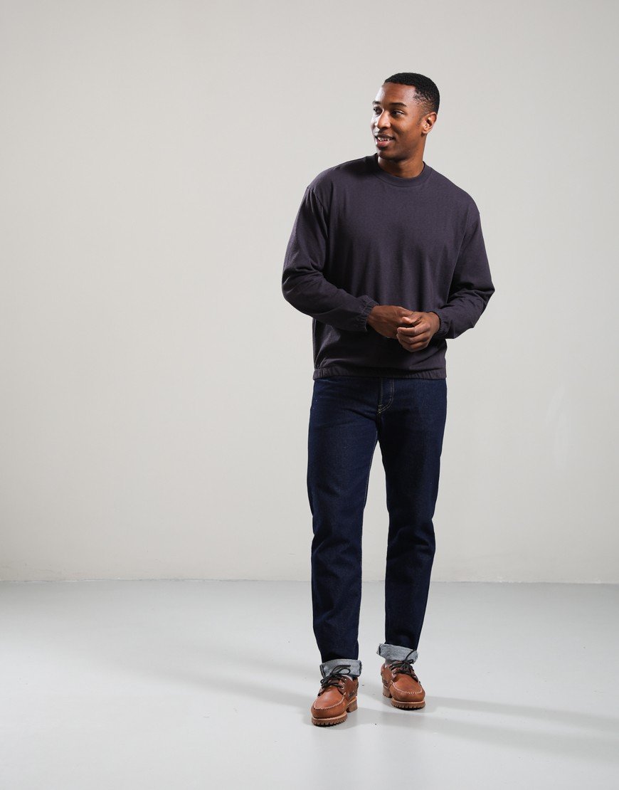 Norse Projects Kulhuse Relaxed Light Pile Jersey Sweat Darkest Purple
