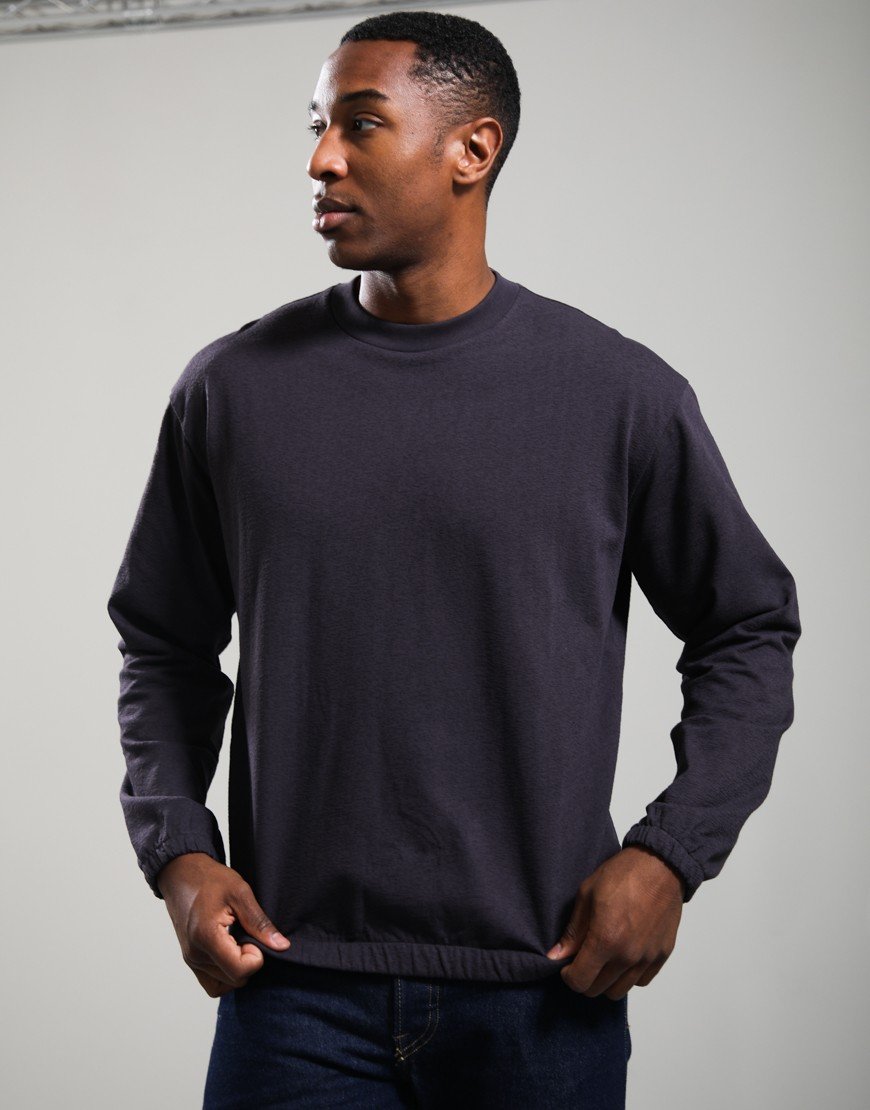 Norse Projects Kulhuse Relaxed Light Pile Jersey Sweat Darkest Purple