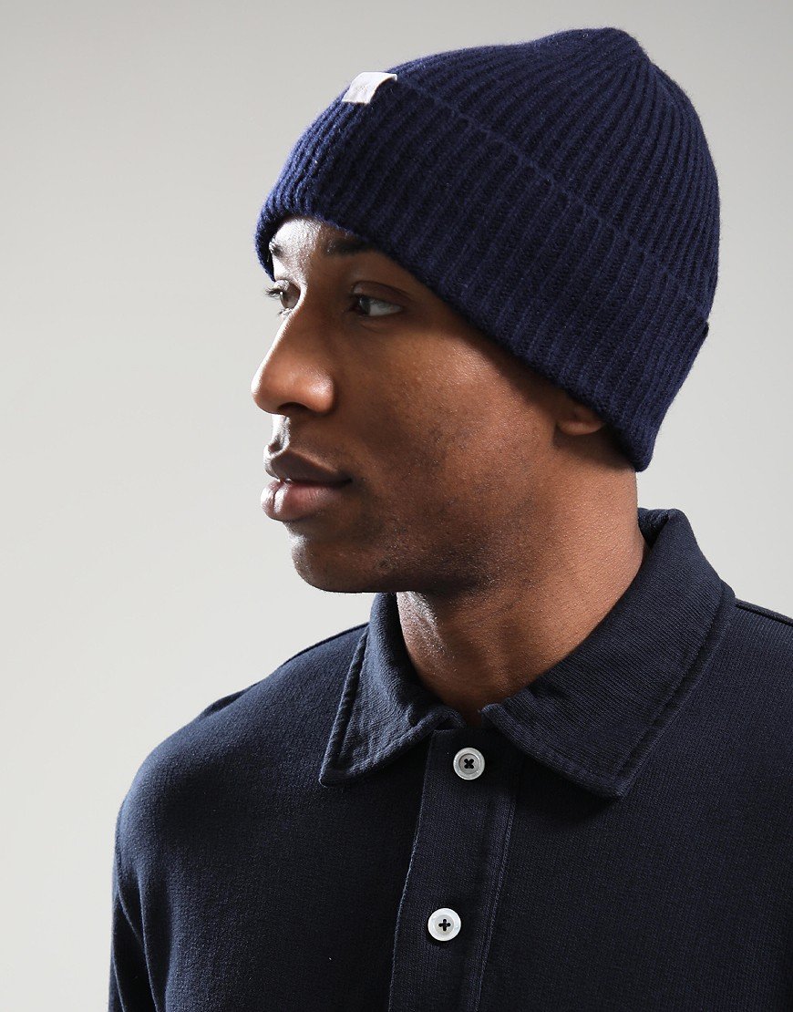 Norse Projects Merino Beanie Dark Navy