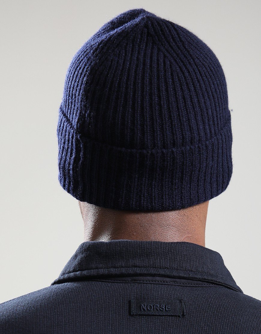 Norse Projects Merino Beanie Dark Navy