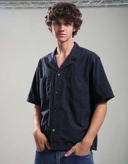 Norse Projects Mols Tencel Shirt Dark Navy