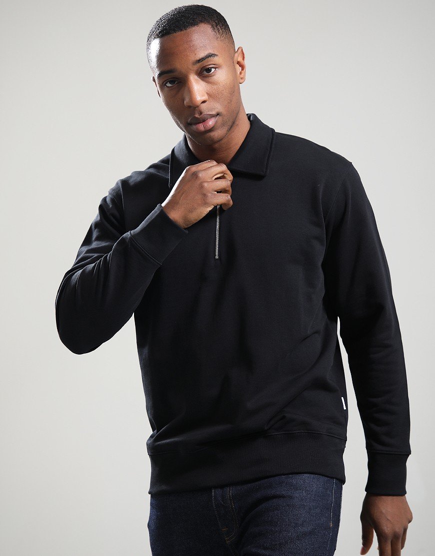 Norse Projects 1/2 Zip Sweat Black