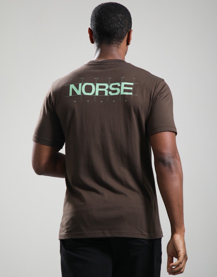 Norse x BST Back Print T-Shirt Delicioso Brown