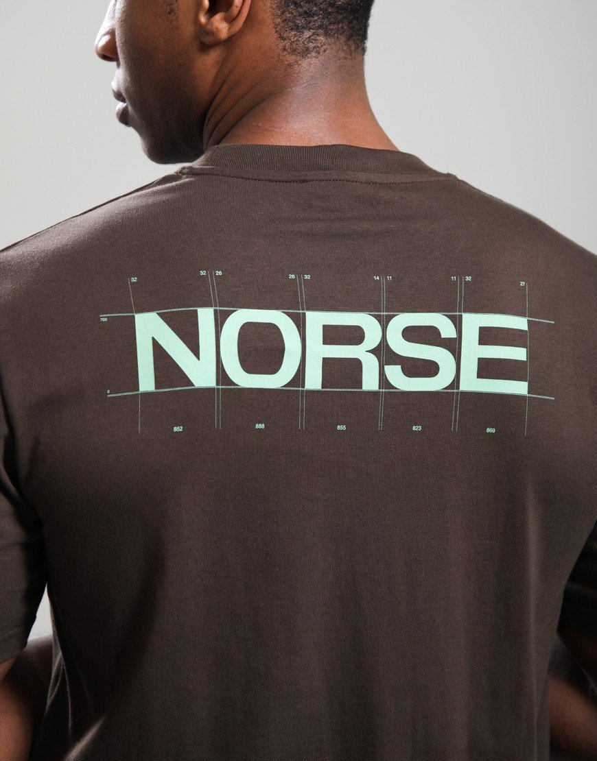 Norse x BST Back Print T-Shirt Delicioso Brown
