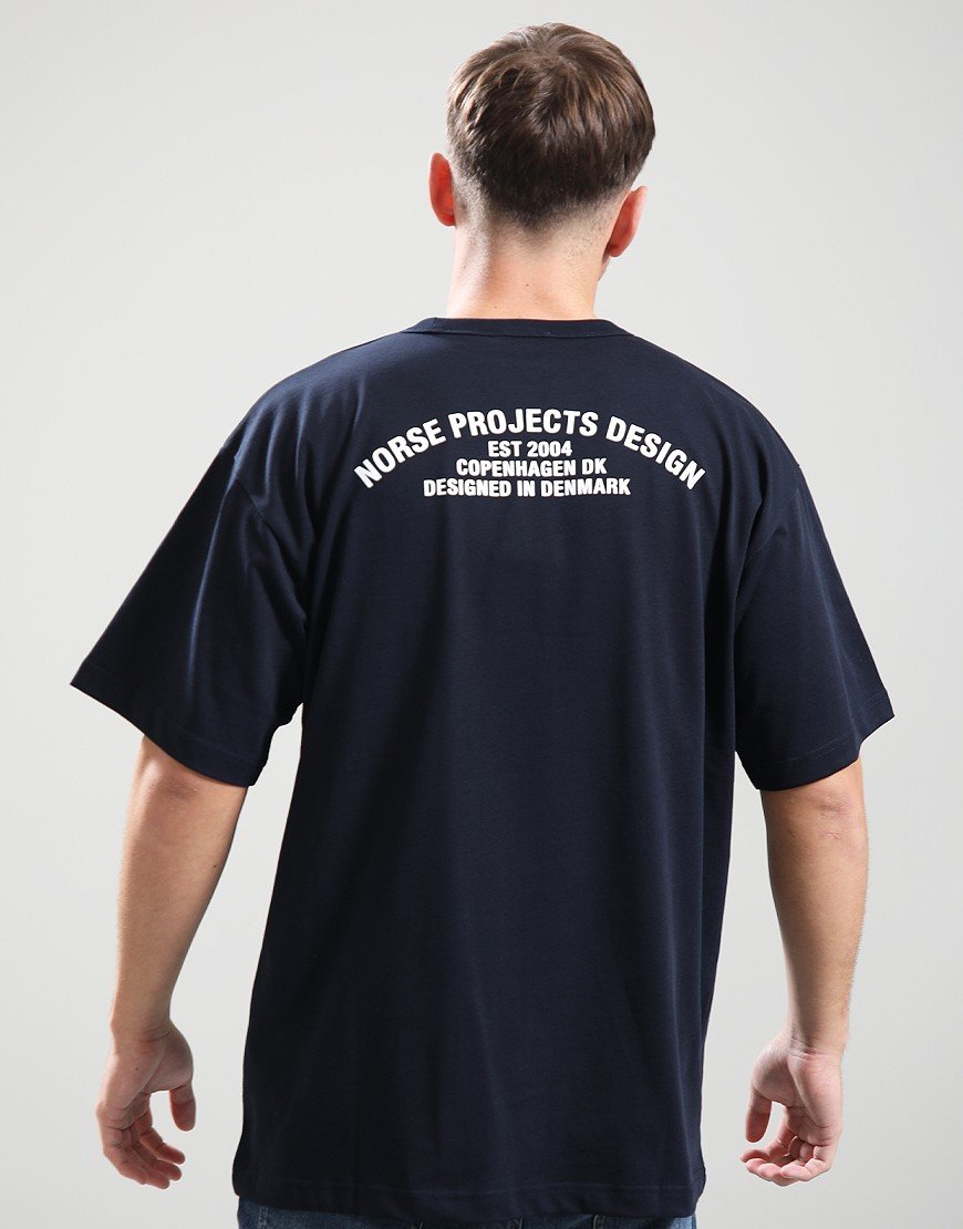 Norse Projects Simon Arch Print T-Shirt Dark Navy