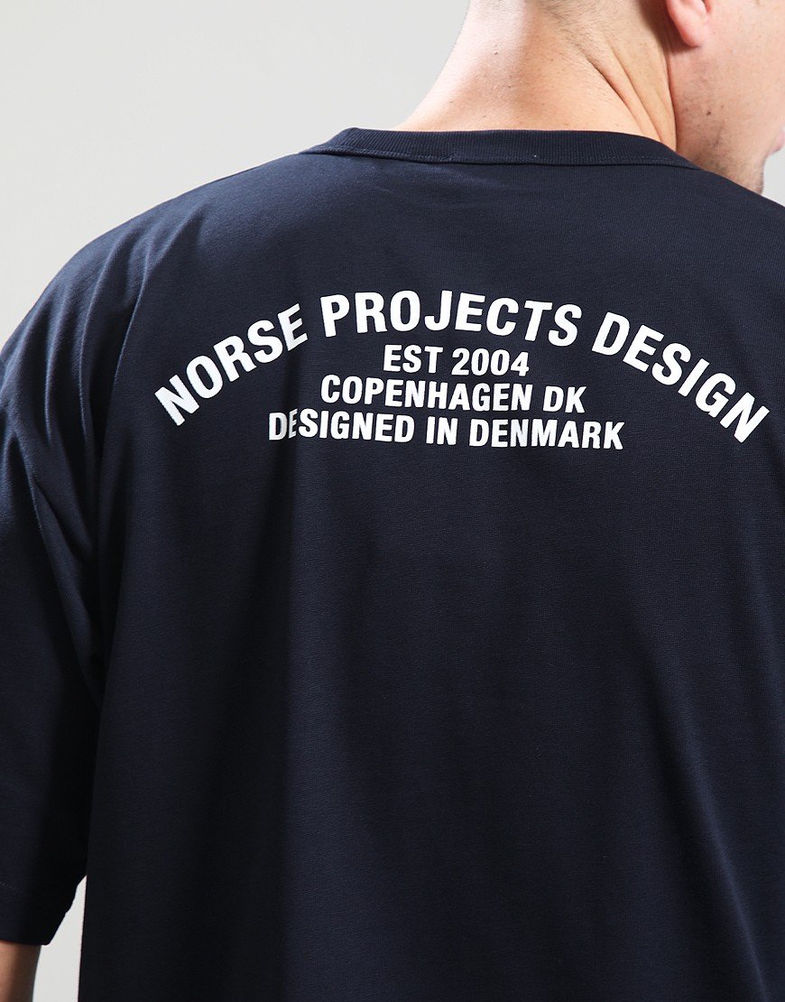 Norse Projects Simon Arch Print T-Shirt Dark Navy