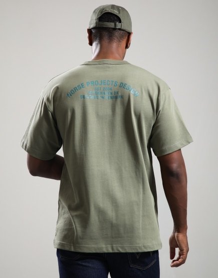 Norse Projects Snekkersten Orgnic Arch Print T-Shirt Dusty Olive