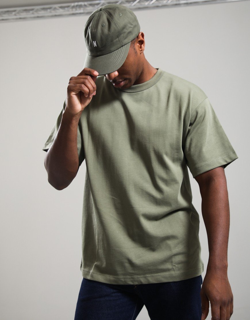 Norse Projects Snekkersten Orgnic Arch Print T-Shirt Dusty Olive