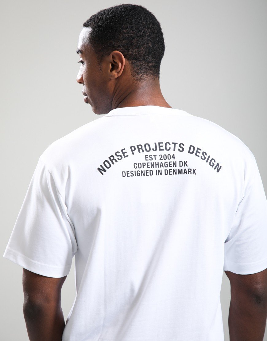 Norse Projects Snekkersten Organic Arch Print T-Shirt White